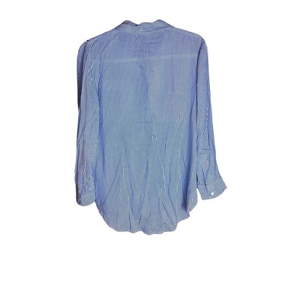 Liza Byrd Patchwork Button Down Shirt Women’s Small Rayon Long Sleeve Boho Chic - Picture 3 of 4